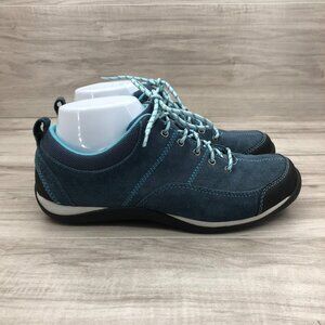 LL Bean Shoes Womens 7.5M Beansport Blue Suede Walking Hiking Shoes
